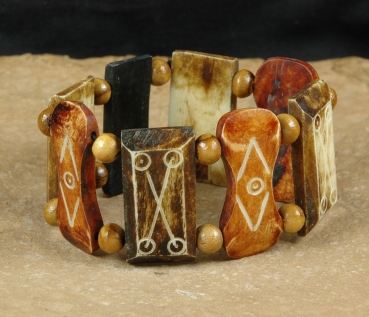 Afrikanisches Armband / Schmuck mit Knochen Perlen