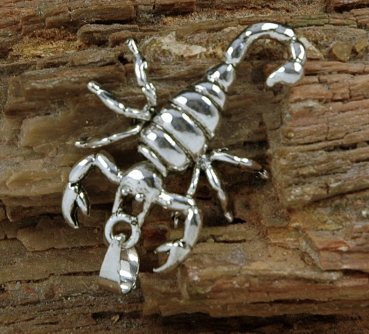 Preview: Beweglicher Skorpion Anhänger aus Silber 925
