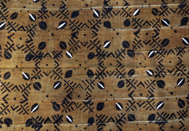 Preview: Bogolan - Handgewebter Afrika Stoff - Braun