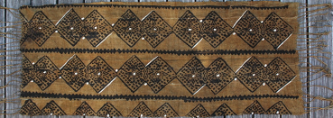 Bogolan - Handgewebter Afrika Stoff - Braun Natur