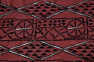 Bogolan / Schlammtuch - Handgewebter Afrika Stoff - Rot