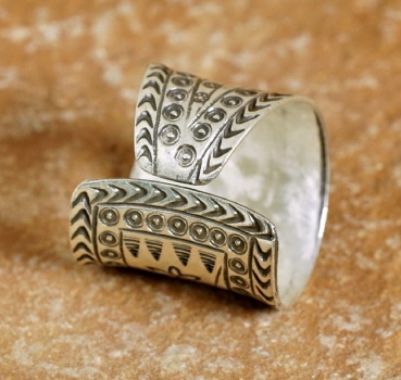Breiter Tuareg Ring aus Silber - Tuareg Schmuck