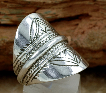 Preview: Breiter Tuareg Silber Ring  - Schöner Tuaregschmuck