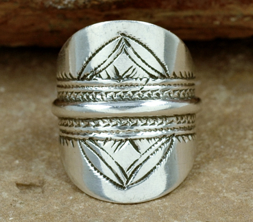 Preview: Breiter Tuareg Silber Ring  - Schöner Tuaregschmuck