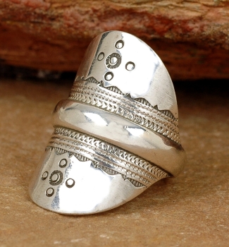 Breiter Tuareg Silber Ring  - Schöner Tuaregschmuck
