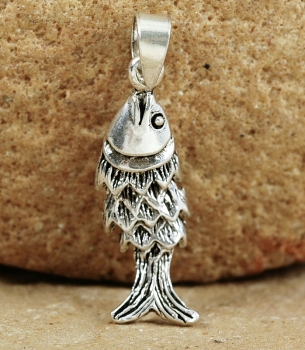 Fisch Anhänger aus Silber 925 - Beweglicher Körper
