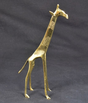 Giraffe aus Bronze - verlorene Form - Afrika Figur
