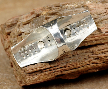 Preview: Großer Tuareg Silber Ring - Schöner Tuareg Schmuck - Rückseite