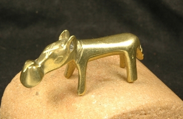 Nilpferd aus Bronze - verlorene Form - Afrika Bronze