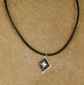 Preview: Schöne Tuareg Kette - Silber mit Ebenholz