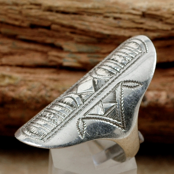 Preview: Schöner Tuareg Silber Ring - Dekorativer Tuaregschmuck