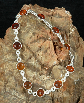 Schönes Filigranes Armband in Silber 925 - Bernstein