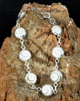 Schönes Silber Armband 925 - Türkis / Shiva Auge - Rückseite