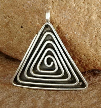 Silber Anhänger - Spirale - Dekoratives Dreieck