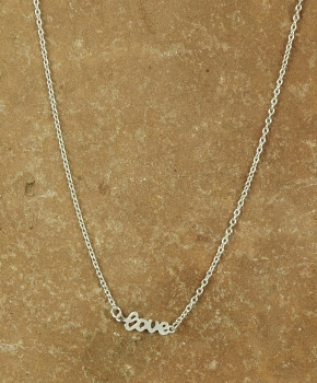 Silber Kette 925 mit Love - Liebe - Freundschaft