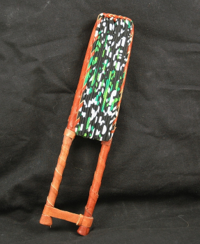 Preview: Toller Afrika Fächer in grün - Farbenfroh & Leuchtend - zugeklappt