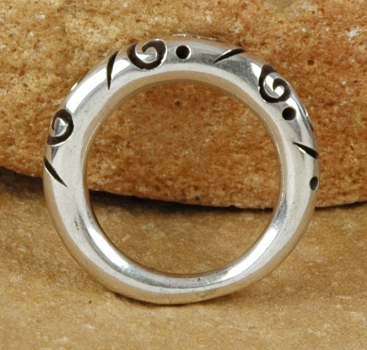 Toller Tuareg Ring - Silber mit schönem Muster