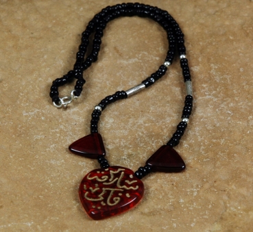 Preview: Tuareg Kette mit roten Dreiecken - Tuaregschmuck