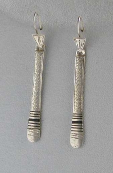Tuareg Ohrhänger mit Ebenholz - Tuareg Schmuck