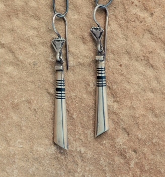 Tuareg Ohrhänger - Silber & Ebenholz - Tuaregschmuck