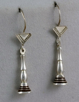 Tuareg Ohrringe mit Holz Einlagen - Tuareg Schmuck