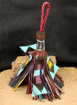 Preview: Tuareg Quaste aus Leder - Dekorativ + Wunderschön