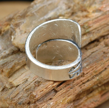 Preview: Tuareg Ring aus Silber - Ausgefallen & Verstellbar - Rückseite