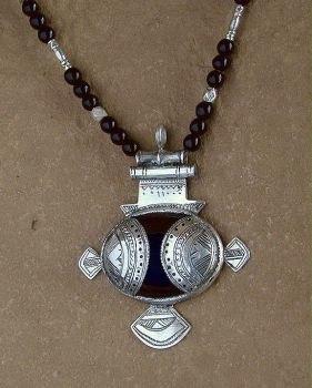 Tuareg Schmuck - Extravagante Kette mit Onyx