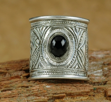 Tuareg Silber Ring mit Onyx - Schöner Tuaregschmuck