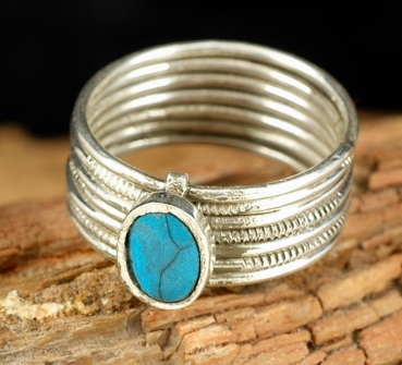 Tuareg Silber Ring mit Türkis - Schöner Tuaregschmuck