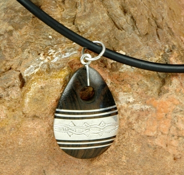Tuaregschmuck - Ebenholz Anhänger & Silber