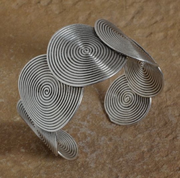 Spiral Silber Armspange