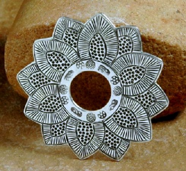 Silber Anhaenger Blume