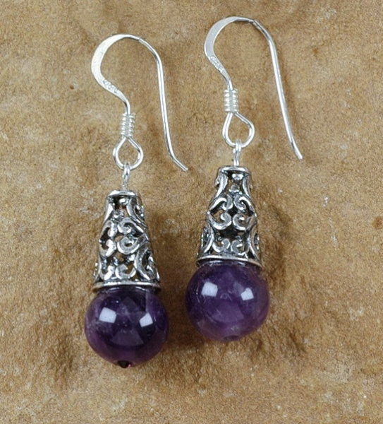 Silber Ohrringe - Amethyst