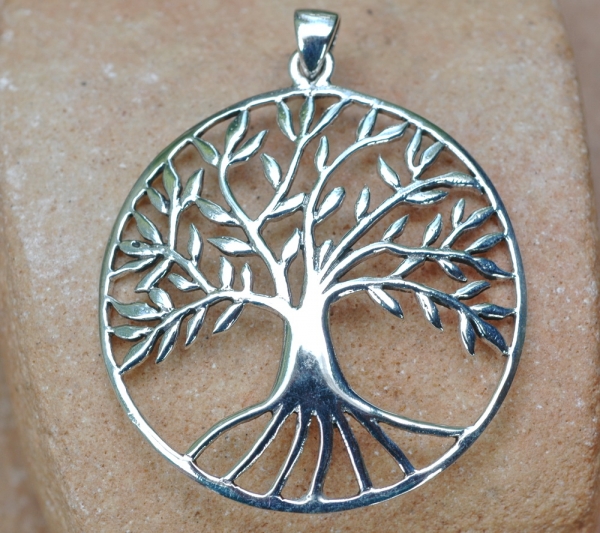Silber Anhaenger - Baum des Lebens