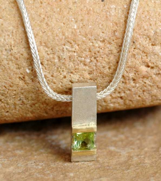 Silber Kette mit Peridot