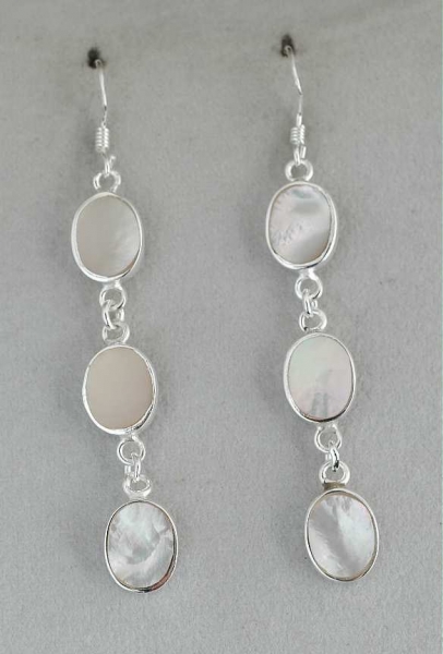 Silber Ohrhaenger Perlmutt