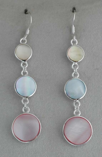 Silber Ohrhaenger Perlmutt