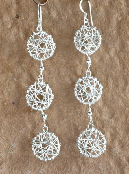 Silber Ohrhaenger - Kreise