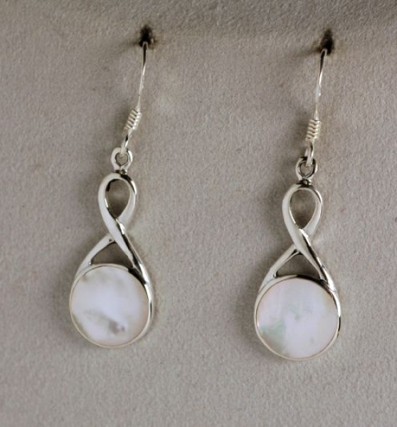 Silber Ohrhaenger Perlmutt