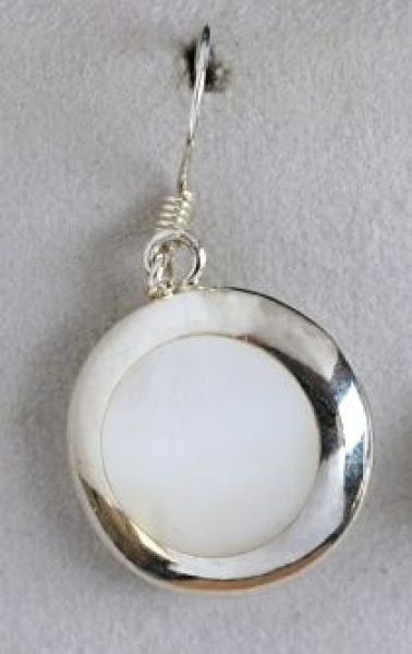 Silber Ohrhaenger - Perlmutt