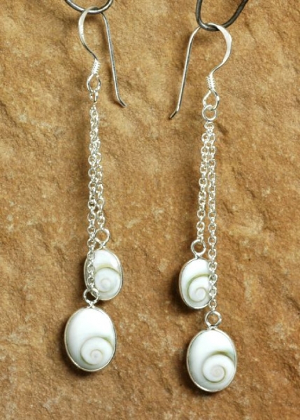 Silber Ohrhaenger - Shiva Auge