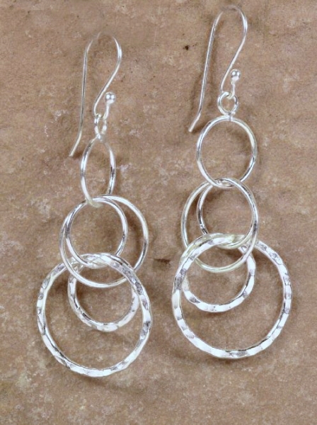 Silber Ohrhaenger Kreise