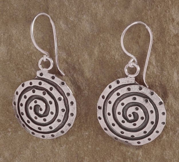 Silber Ohrhaenger - Spirale