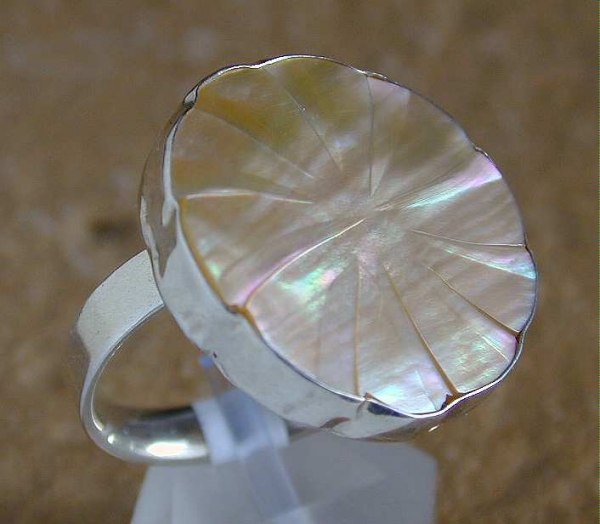 Silber Ring mit Perlmutt