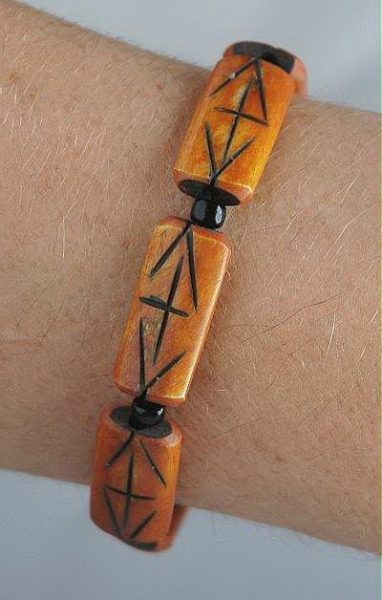Afrika Armband mit Knochen Perlen - Natur Schmuck