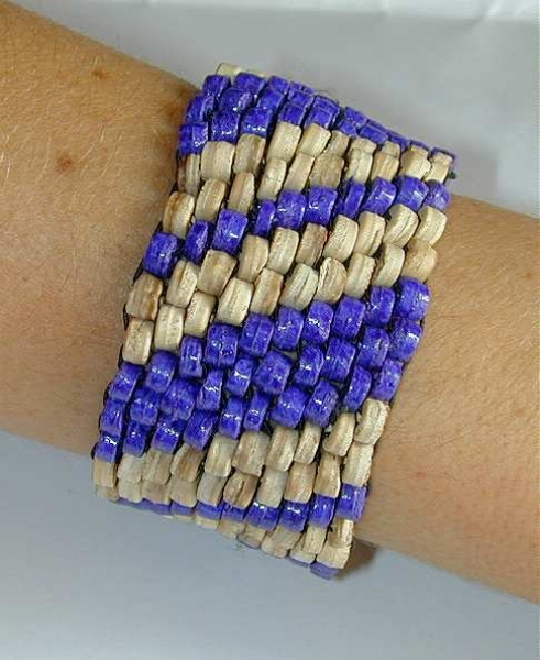 Afrika Armband - Schmuck mit Kokos Holz Perlen