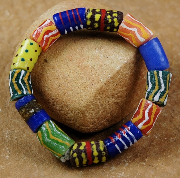 Afrika Armband / Schmuck mit Millefiori Perlen