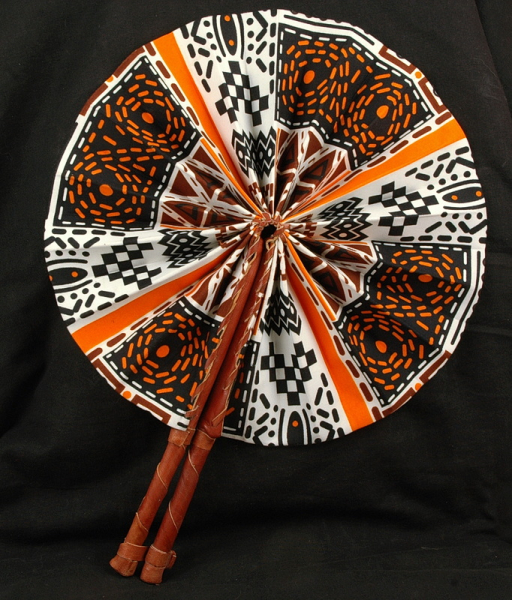 Afrika Fächer in Braun Tönen - Ausgefallenes Muster