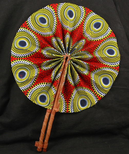 Afrika Fächer in Rot / Gelb - Farbenfroh & Leuchtend - Rückseite